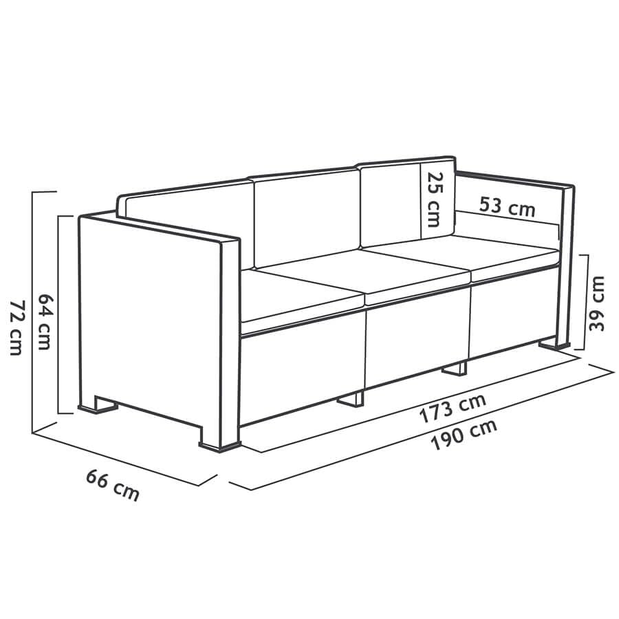 Shaf Oasis Set Exterior 5 Plazas, Materiales Reciclados, Color Grafito