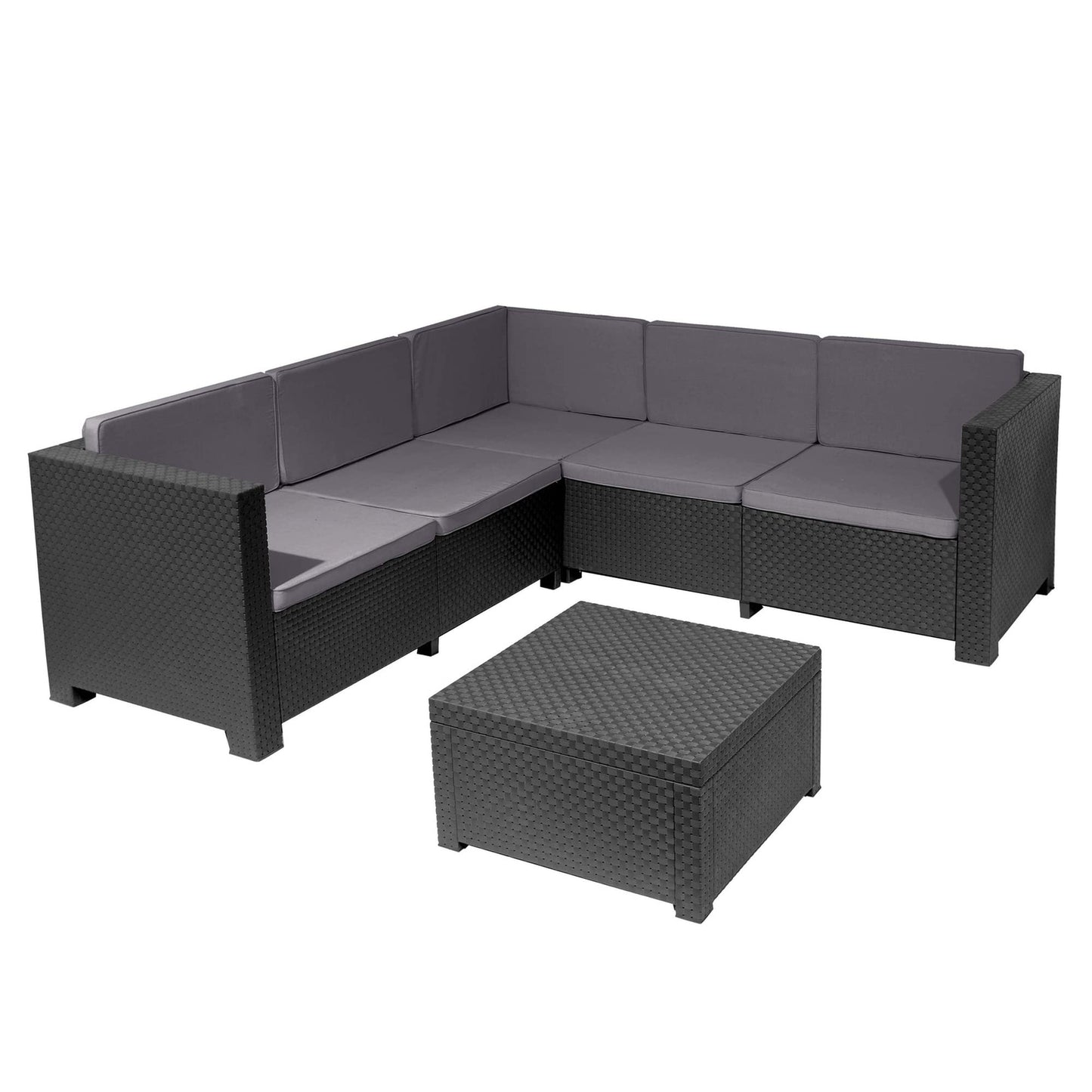 Shaf Oasis Set Exterior 5 Plazas, Materiales Reciclados, Color Grafito