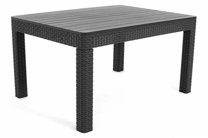 KETER Set Jardín Sanremo: 2 Sillones + Sofá 3 Plazas + Mesa Aux, Resina Ratán
