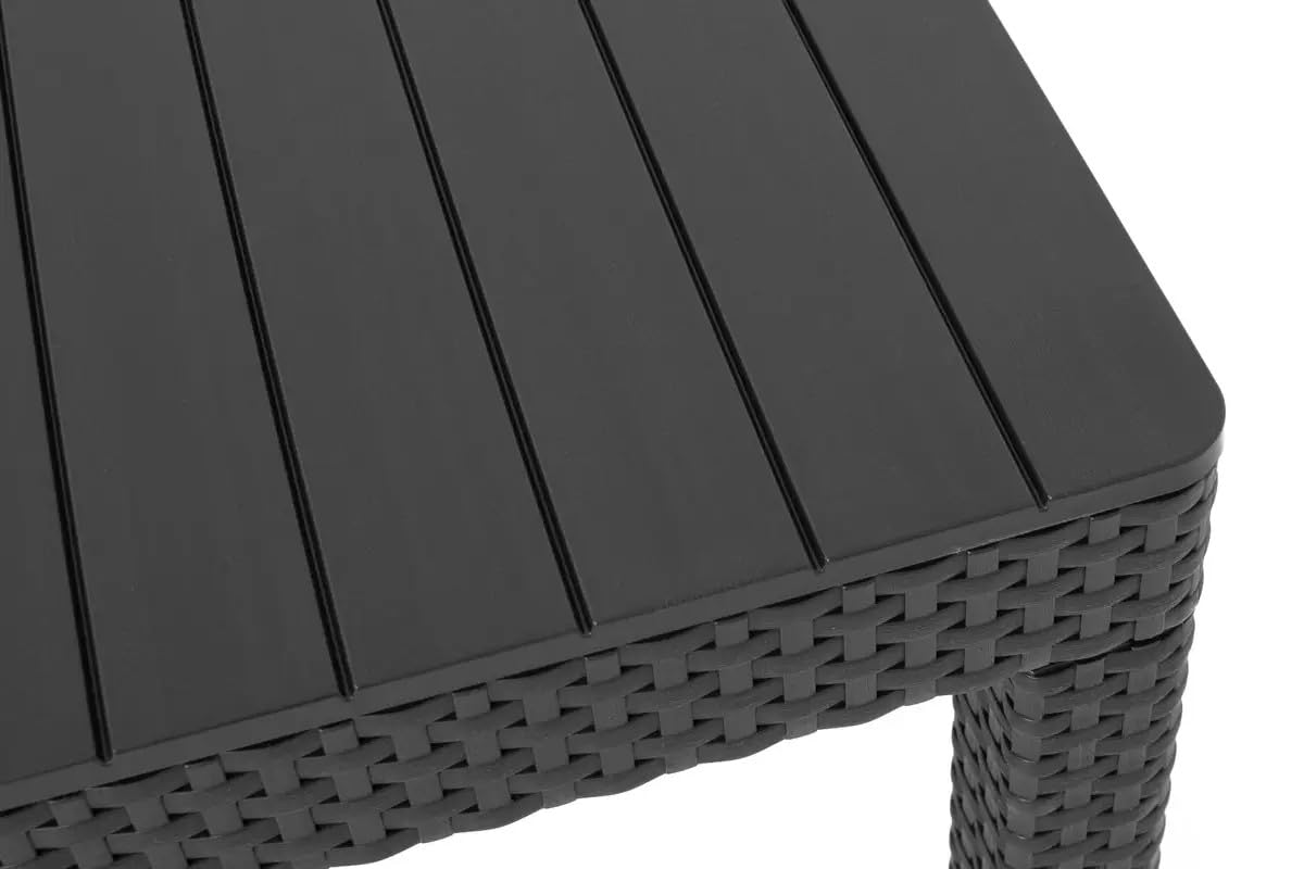 KETER Set Jardín Sanremo: 2 Sillones + Sofá 3 Plazas + Mesa Aux, Resina Ratán