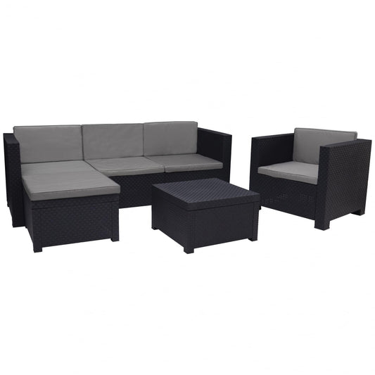 Shaf Manhattan Set Jardín Grafito, Materiales Reciclados, Fabricado España