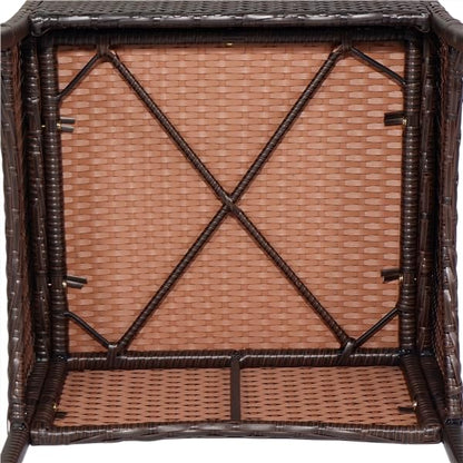 Yaheetech Set Jardín Exterior: Sillas Ratán PE + Mesa + Cojines, Balcón